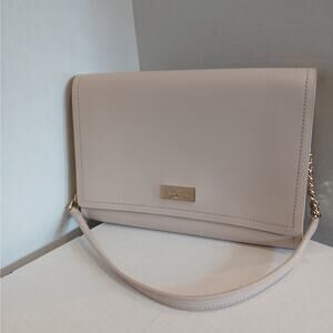 Kate Spade-Arbour Hill- Angelea - Leather Shoulder Bag w/gold chain - Beige